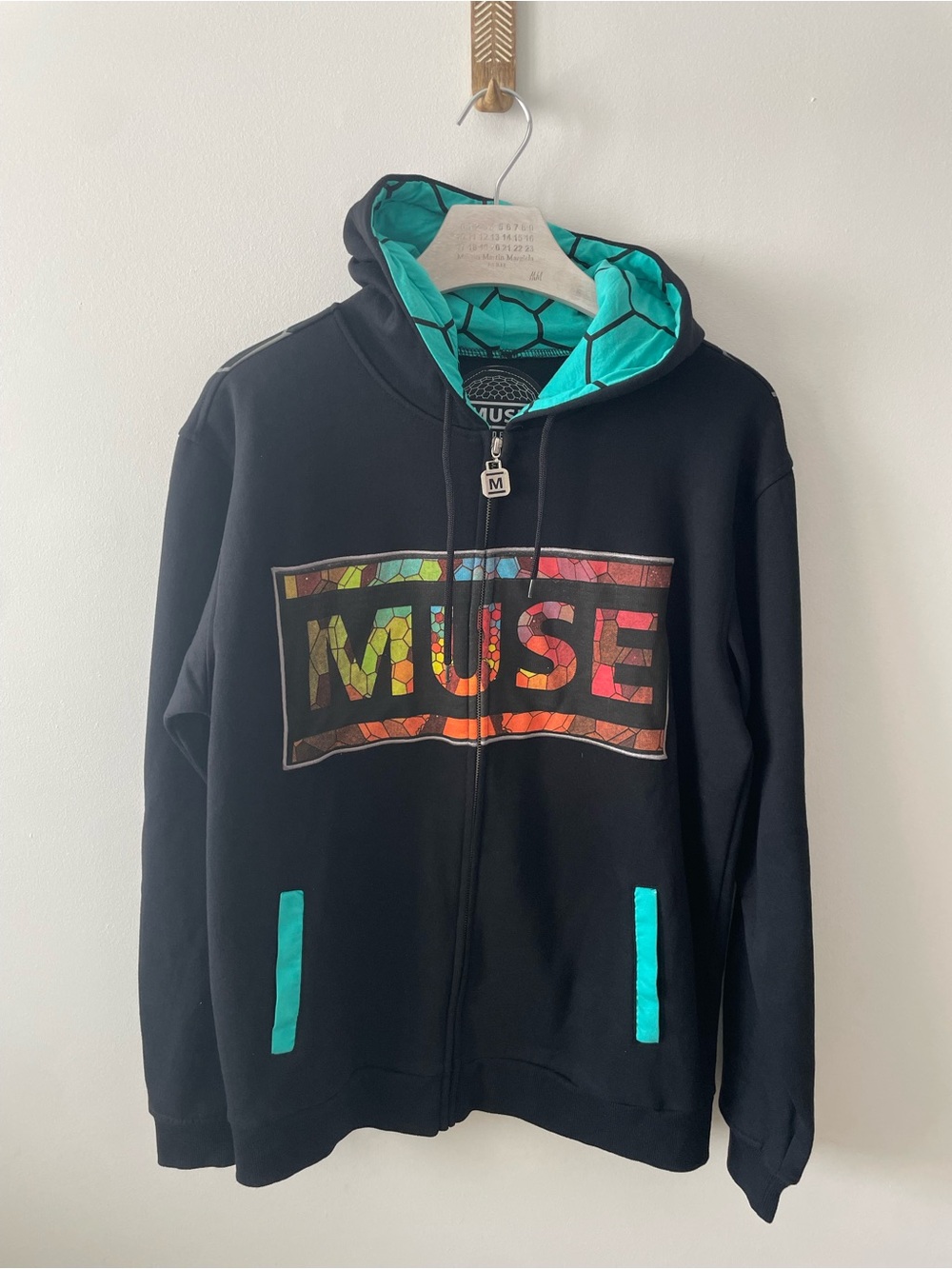 Muse The Resistance Tour Limited Edition Full Zip Hoodie Black Mens L 2009 VTG